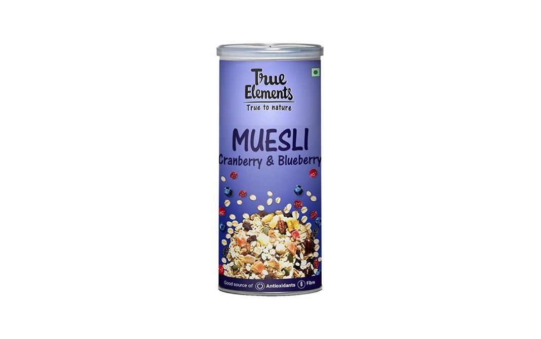 True Elements Muesli Cranberry & Blueberry   Jar  400 grams